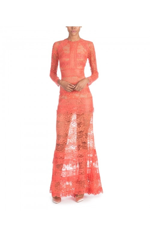 Embroidered Lace Light Coral Gown