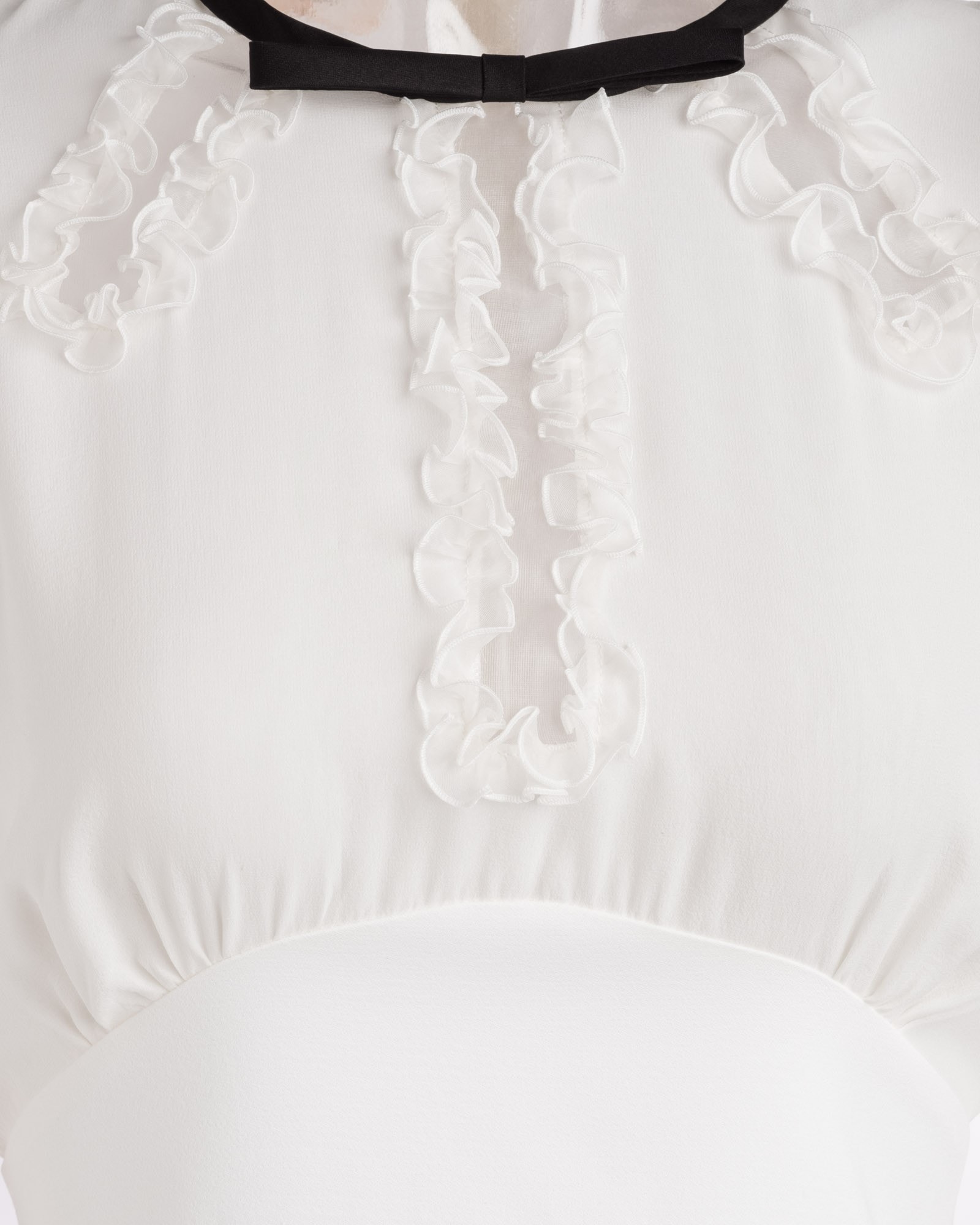 NOVA OCTO | Ruffled Bishop Sleeve Mini Dress
