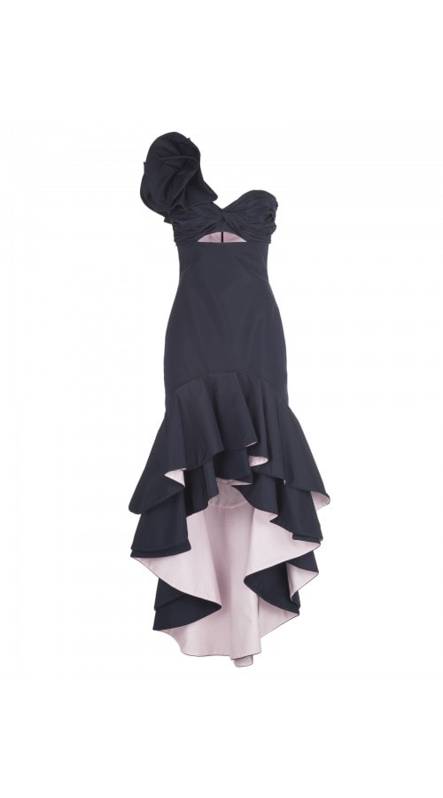 Bergamota Ruffle Shoulder Dress