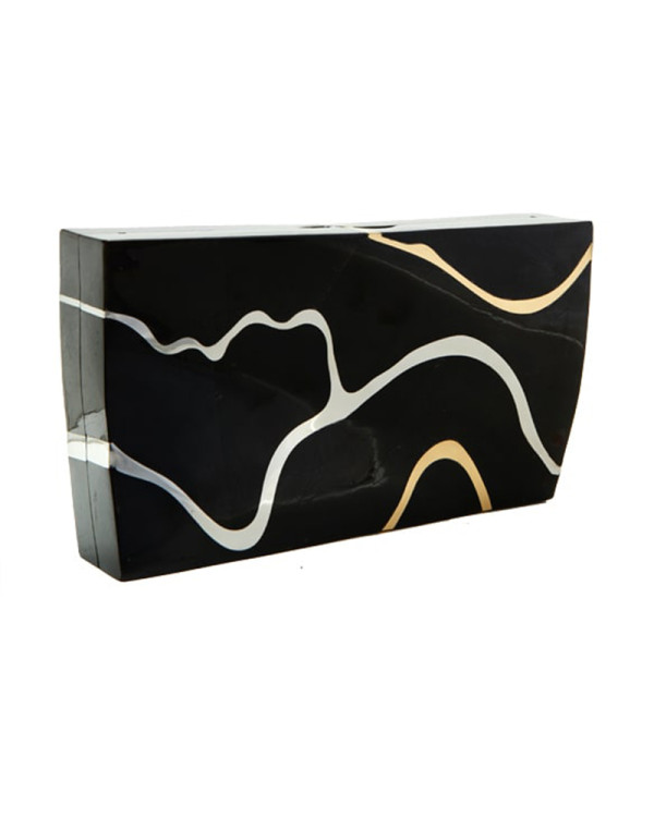 Black Gehry Clutch
