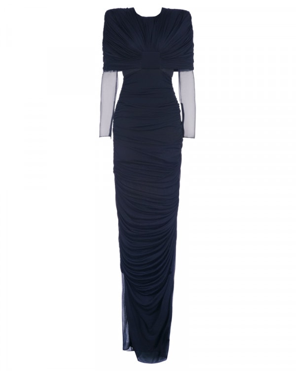 Tom Ford Gathered Black Jersey Gown