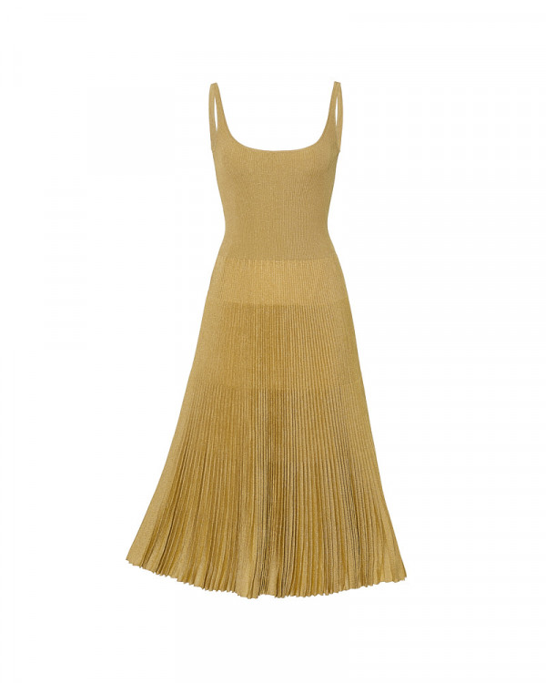 Ralph Lauren - Golden Pleated Dress