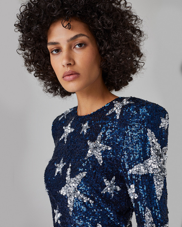 Midnight Star Embroidered Top