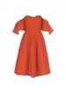 Nova Off Shoulder Burnt Orange Dress