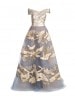 Nova BLUE AND GOLD EMBROIDERED GOWN