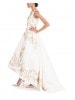 Nova Gold Embroidered High Low Gown