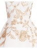 Nova Gold Embroidered High Low Gown