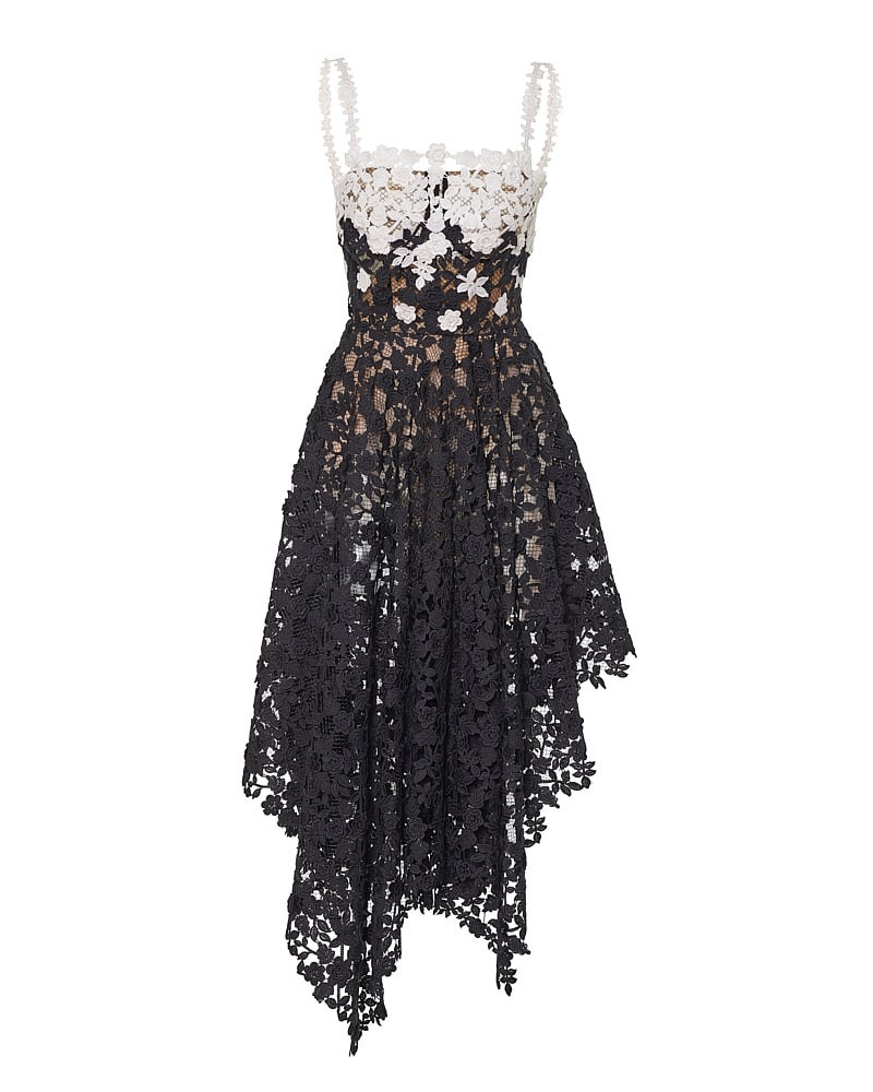 NOVA OCTO | Black and White Lace Dress